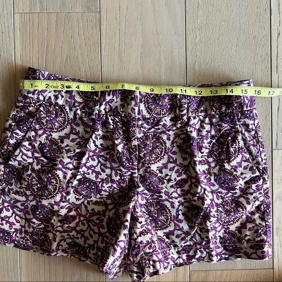 LOFT Floral Linen | Cotton Shorts Size 2 - Picture 4 of 8
